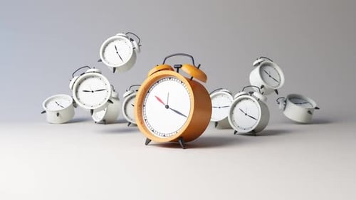 Réveils colorés dans un arrangement ludique
