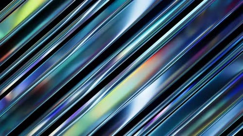 Abstract Reflective Metallic Diagonal Lines Loop Background