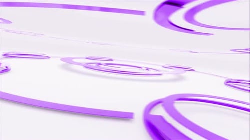 Abstract Purple Geometric Rings Loop Background