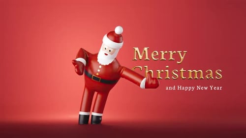 Animated Dancing Santa Claus for Christmas and New Year Greetings