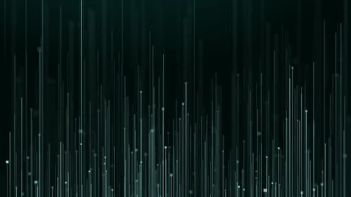 Futuristic Flowing Lines and Glowing Particles in Digital Cyberspace Background HD