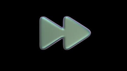 FastFoward Icon Iridescent social media aesthetics on a transparent alpha