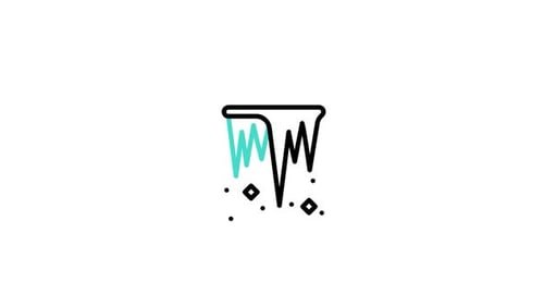 Animiertes Eiszapfensymbol