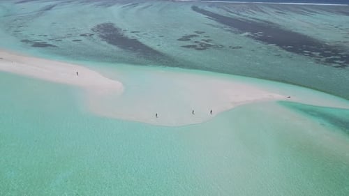 People Walking at the Tropical Beach