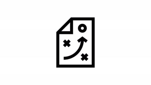 animación de iconos de línea de estrategia