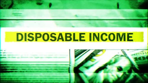 Glitch Text Highlight Animation: Disposable Income