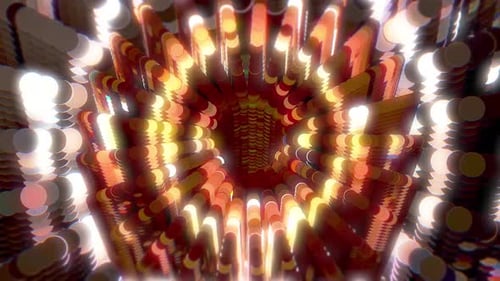 3 D Animation Of Abstract Rotating Particles 03. 4Đş