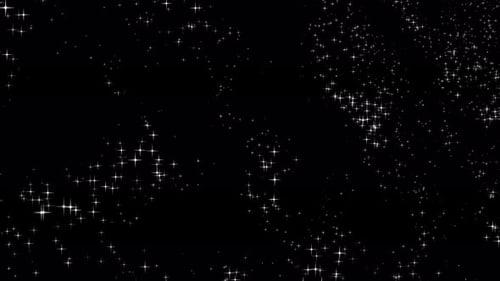 Twinkling White Stars Shimmering Particle Loop Background