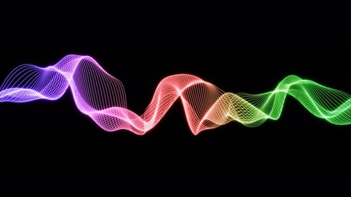 Abstract Dynamic Glowing Wavy Grid Line Loop Background