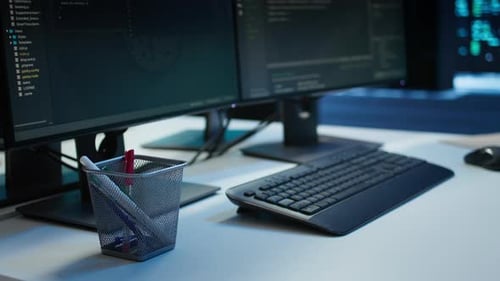 Computers in Data Center Facility Used for Managing Rackmounts