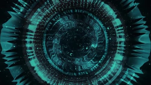 Blue Technological Tunnel Animation Background