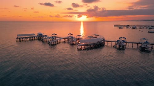 Sunset over the ocean