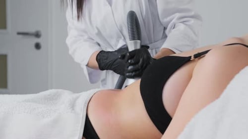 Vacuum Procedure After Ultrasound Cavitation of the Abdomen for Young Woman