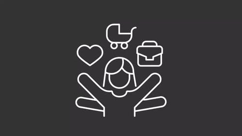 Animated Icon Showing Work-Life Balance Concept