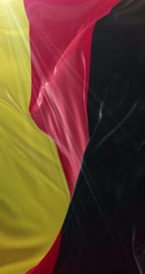Dynamic Waving German Flag Vertical Looping Background