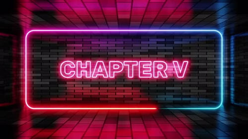Neon Text Title Reveal for Chapters on Brick Wall