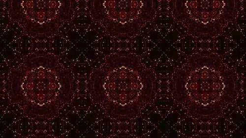 Glowing Abstract Geometric Kaleidoscope Pattern Loop Background