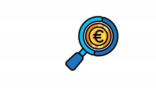 Animated search money icon