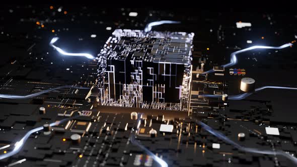 CPU-Powered Activation for Futuristic AI, Backgrounds Motion Graphics ...
