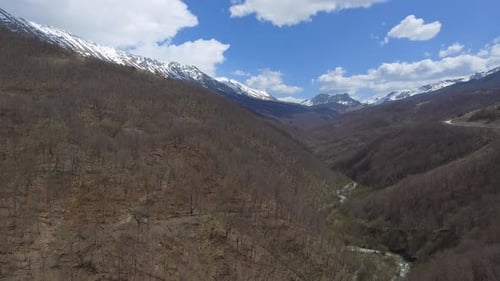 Mountain Canyon River Aerial Shot