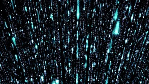 4K Concept of digital computer networking tunnel in futuristic technology in blue concept 1