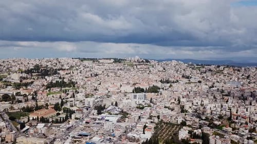 Aerial footage of Nazareth, Israel