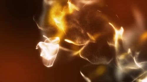 Bewegungshintergrund mit Feuer, Lichtpartikeln, eleganter goldener Funkenflusshintergrund