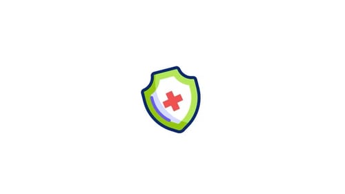 Animated Medical Shield Icon Reveal
