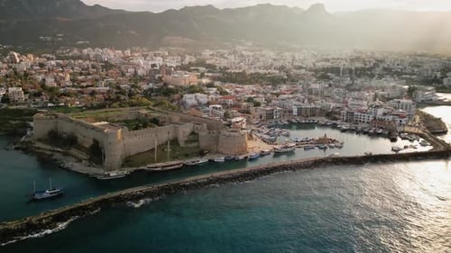 Aerial View Of Kyrenia Girne North Cyprus