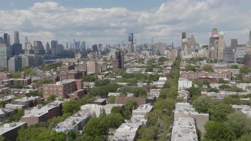 The brownstones of Cobble Hill stand in contrast to the skyscrapers in NYC