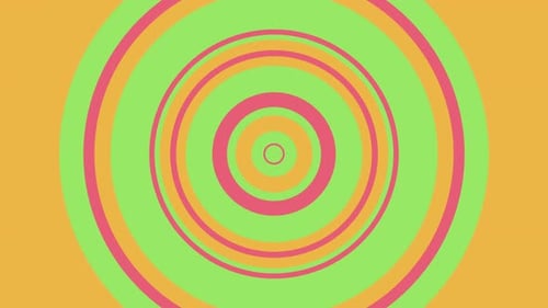Animiertes geometrisches Muster oder Hintergrund. Hintergrund mit abstrakten beweglichen Formen, Vintage-Retro-Farben