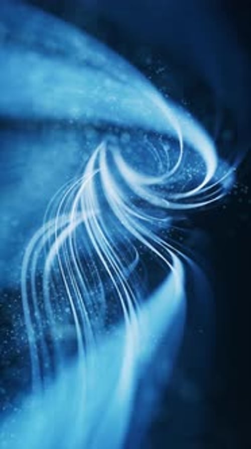 Flowing curve and particles background