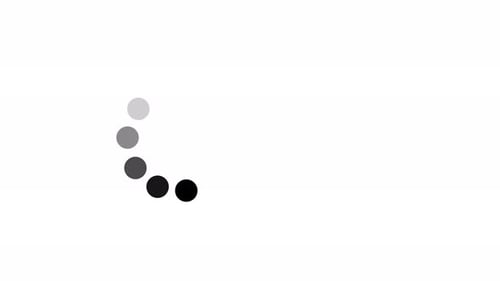 dots forming eternal or immortal symbol dot loading animation motion graphic alpha channel loop