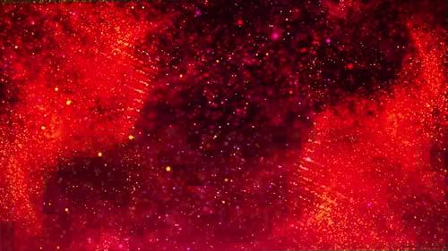 Red Abstract Particles Background Loop V5