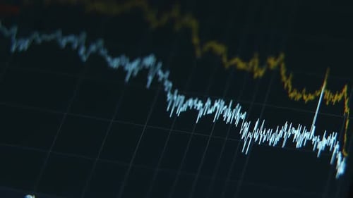 Fluctuating Graphs Showing Financial Market Trends