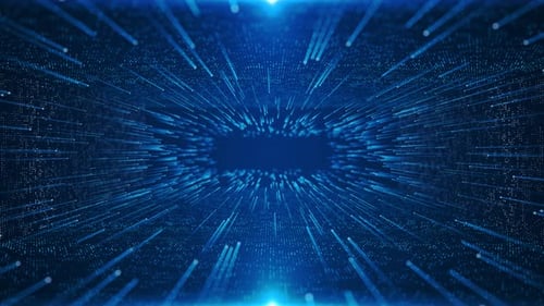 Deep Wavy Cyber Funnel Futuristic Speed Tunnel Scifi Matrix Technology Abstract 3D Wireframe