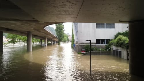 Passau inunda o centro da cidade do Danúbio, maré alta, desastre natural, Alemanha