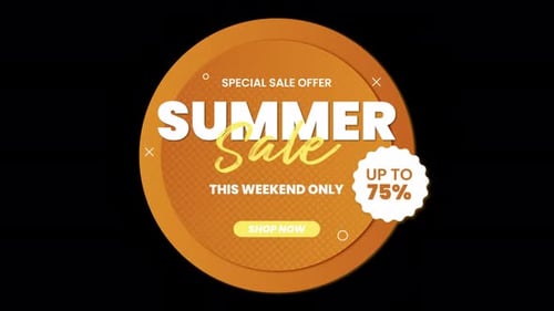 Animated Summer Sale Offer Label