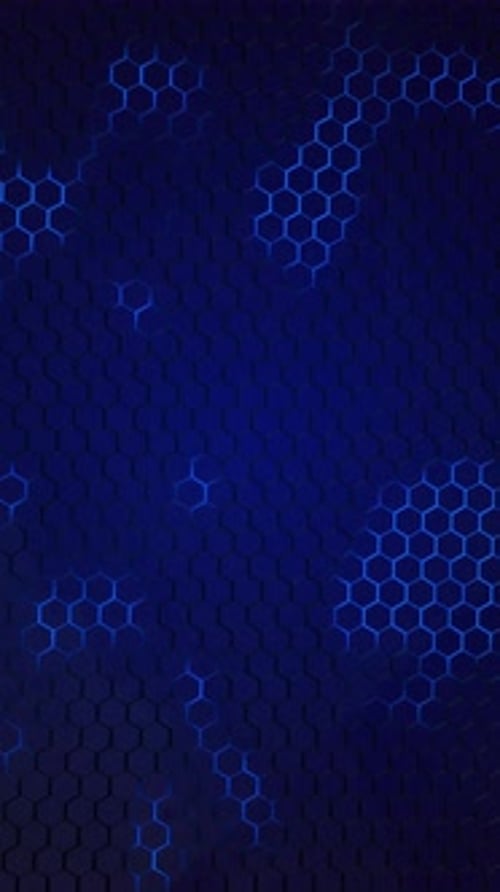 Futuristic hexagon wave. Dark cyberspace. Abstract wave dots line. White moving particles surface pa