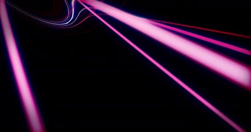 Abstract Neon Light Trails Moving Rapidly Through Space