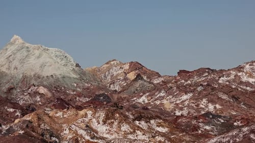 Colorful Salt Mountains on Hormuz Island in Iran Known As the Rainbow Island Featuring Surreal