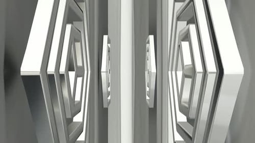 Metallic 3D Hexagon Tunnel Loop Background