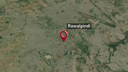 Plan de la ville de Rawalpindi Zoom (Pakistan) de l'espace à la Terre