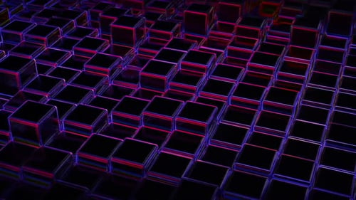 Neon 3D Cubes