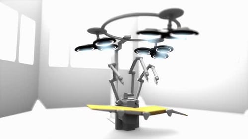 3D Robotic Surgical System Operating Room Animation