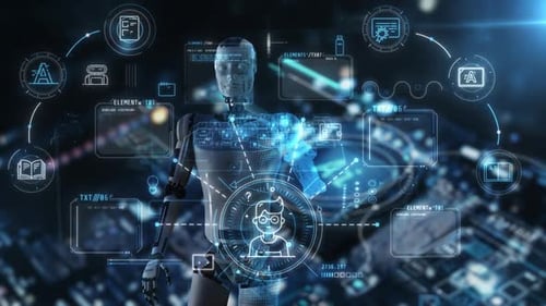 Infographics on the Theme of Artificial Intelligence Training