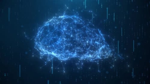 Konzept der modernen Technologie von Big Data und Deep Learning.