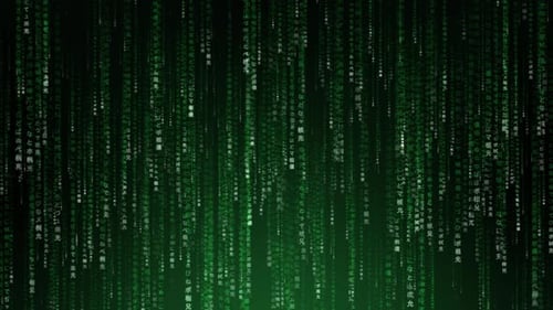 Futuristic Digital Code Rain Background