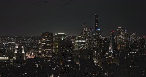 NYC New York Aerial v288 drone flyover Brooklyn Heights residential neighborhood capturing low rise