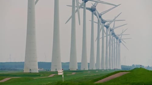 Renewable Energy Source Windmill Park Green Energy Windmill Offshore Wind Farm in the Netherlands